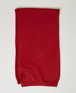 Écharpe En Maille Avec Patch En Cœur