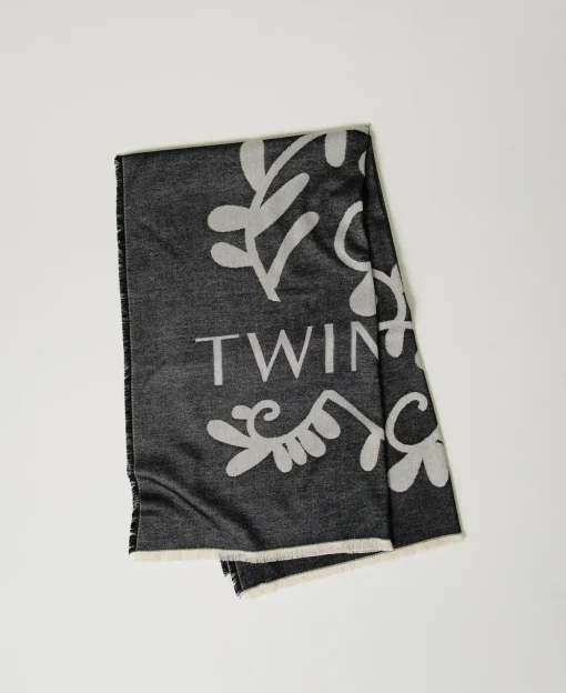 Écharpe Jacquard Avec Logo