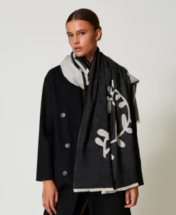 Écharpe Jacquard Avec Logo