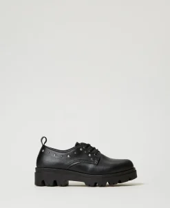 Chaussures à Lacets En Cuir