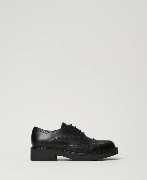 Chaussures à Lacets En Cuir