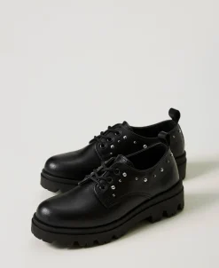 Chaussures à Lacets En Cuir