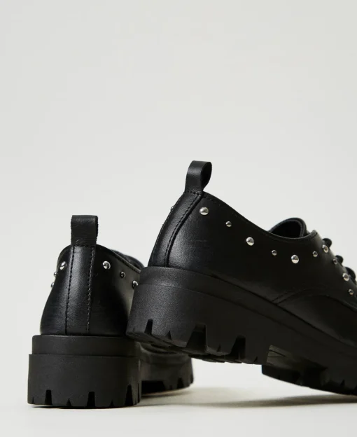 Chaussures à Lacets En Cuir