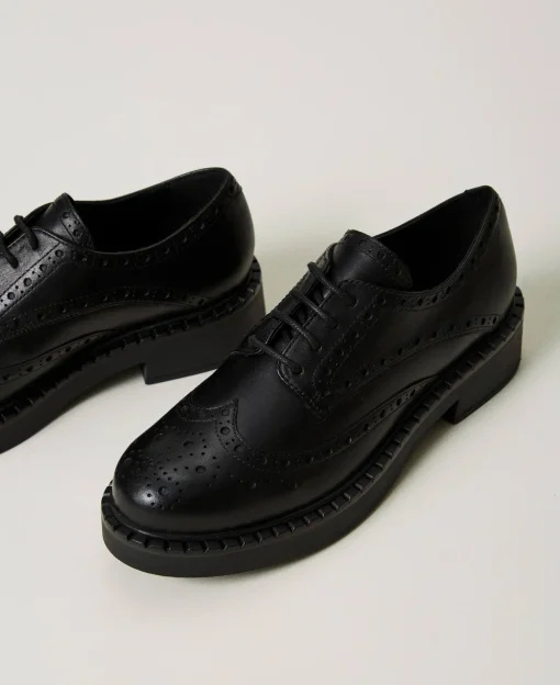 Chaussures à Lacets En Cuir