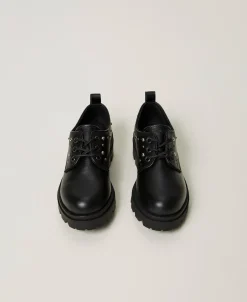 Chaussures à Lacets En Cuir