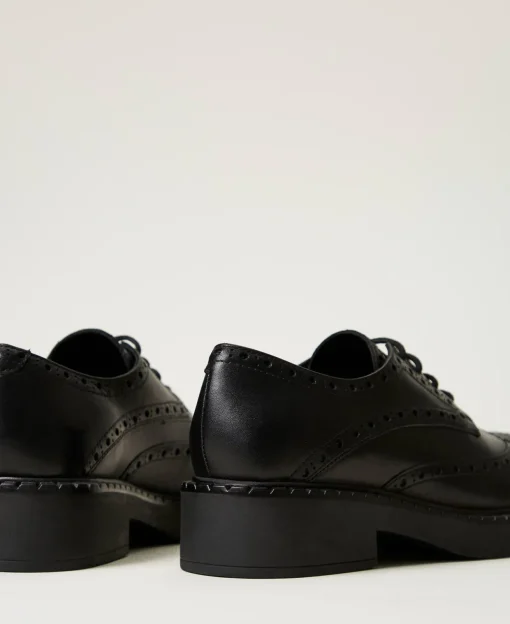 Chaussures à Lacets En Cuir