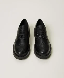 Chaussures à Lacets En Cuir