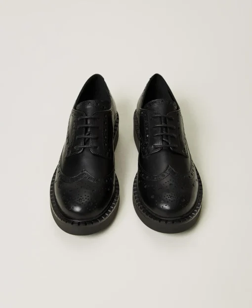 Chaussures à Lacets En Cuir