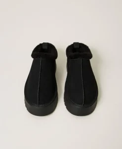 Chaussures Mules Avec Fausse Fourrure