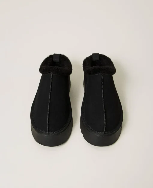 Chaussures Mules Avec Fausse Fourrure