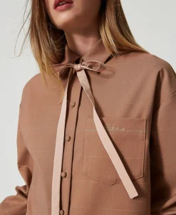 Chemise à Carreaux Avec Lurex