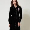 Chemise De Nuit En Velours Avec Broderie