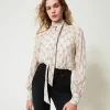 Chemise En Crépon Avec Imprimé Nœuds