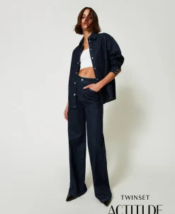Chemise En Jean Avec Strass