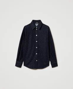 Chemise En Jean Avec Strass