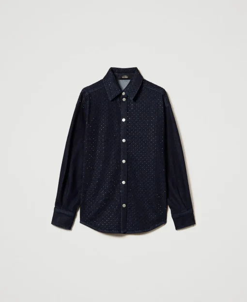 Chemise En Jean Avec Strass