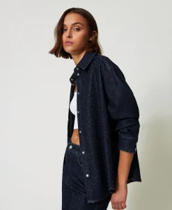 Chemise En Jean Avec Strass