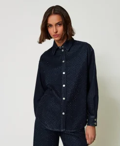 Chemise En Jean Avec Strass