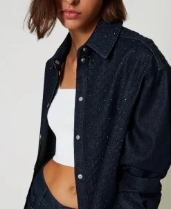 Chemise En Jean Avec Strass
