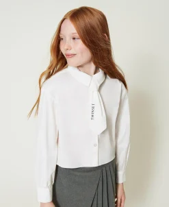 Chemise En Popeline Avec Cravate