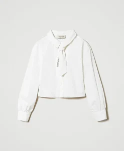 Chemise En Popeline Avec Cravate