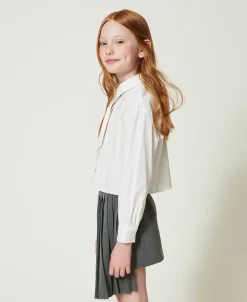 Chemise En Popeline Avec Cravate