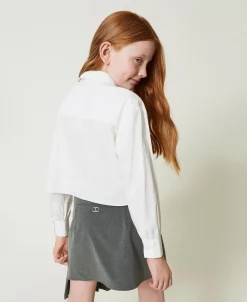 Chemise En Popeline Avec Cravate