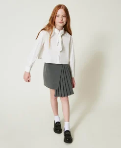 Chemise En Popeline Avec Cravate