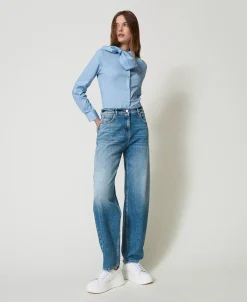 Chemise En Popeline Avec Nœud