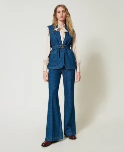 Chemise En Satin Avec Nœud