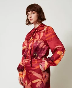 Chemise En Satin Floral