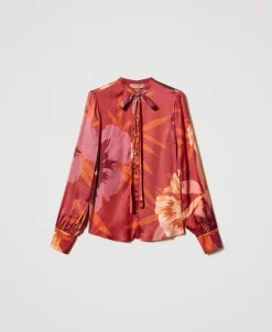 Chemise En Satin Floral