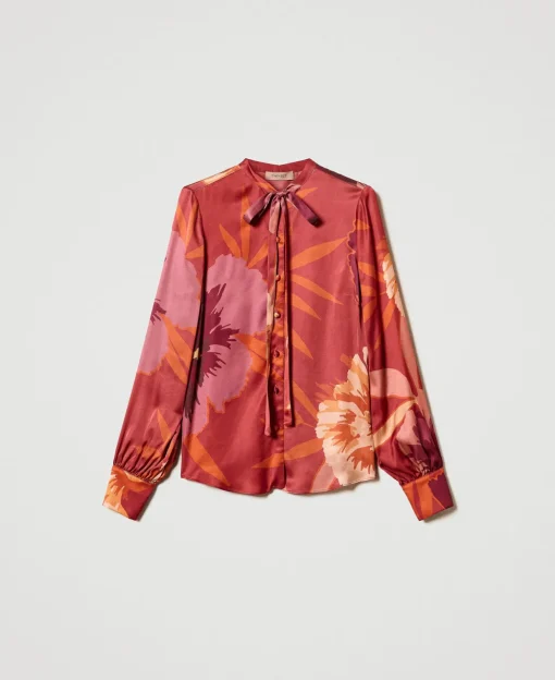 Chemise En Satin Floral