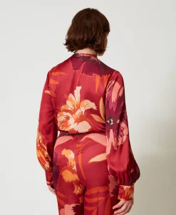 Chemise En Satin Floral