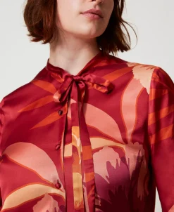 Chemise En Satin Floral