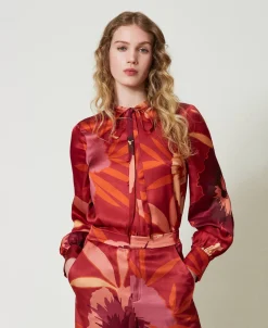 Chemise En Satin Floral