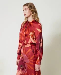 Chemise En Satin Floral