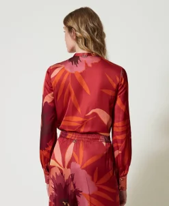 Chemise En Satin Floral