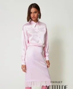 Chemise En Satin Martelé