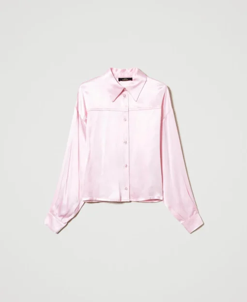 Chemise En Satin Martelé