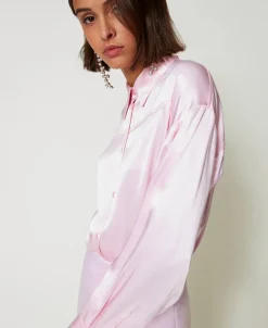 Chemise En Satin Martelé