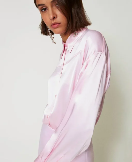 Chemise En Satin Martelé