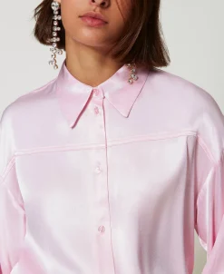 Chemise En Satin Martelé