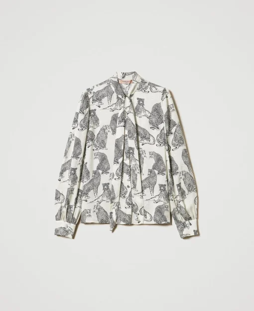 Chemise Jacquard Avec Imprimé Jaguar