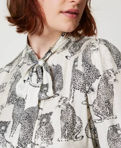 Chemise Jacquard Avec Imprimé Jaguar