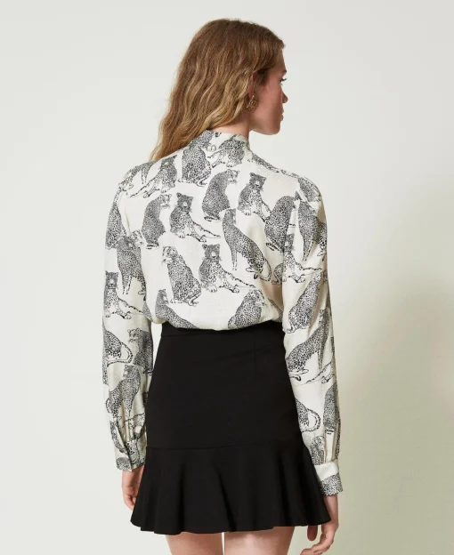 Chemise Jacquard Avec Imprimé Jaguar