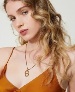 Collier Avec Oval T Floral