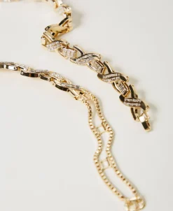 Collier Ras-du-cou Avec Strass Et Oval T