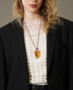 Collier Réglable Avec Pierres Pendantes