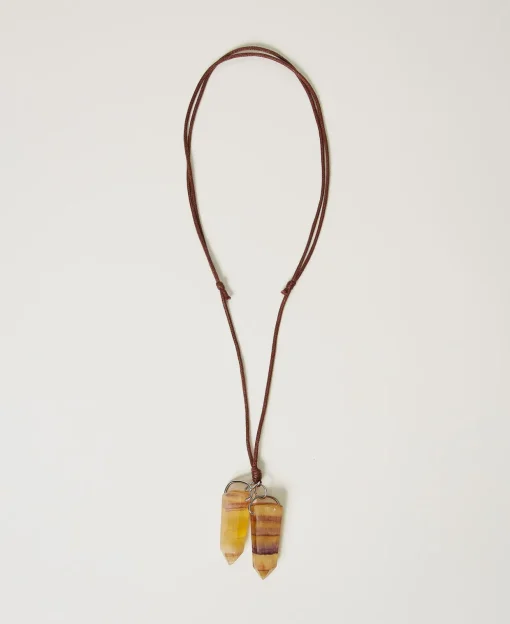 Collier Réglable Avec Pierres Pendantes